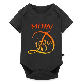 Moin Digga Hamburg - Baby Premium Kurzarmbody - Schwarz - Vorne