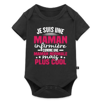Je suis une maman infirmière - Body à manches courtes Premium Bébé - noir - Devant