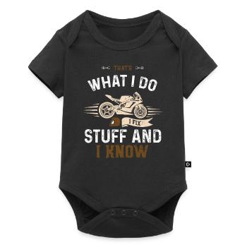 C’est ce que je fais, je répare des trucs et... - Body à manches courtes Premium Bébé - noir - Devant