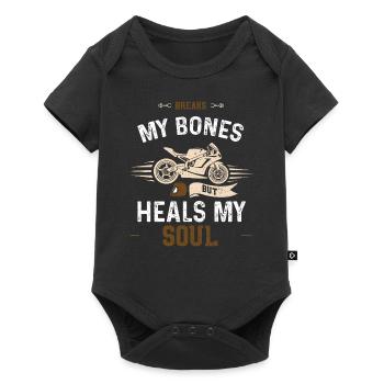 Me brise les os mais guérit mon âme - Body à manches courtes Premium Bébé - noir - Devant