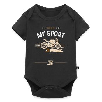 This Is My Sport - Motorcycle - Baby Premium short-sleeve bodysuit - black - Front