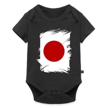 Japan Flag Used Look Nihon Japanese Flag - Baby Premium short-sleeve bodysuit - black - Front