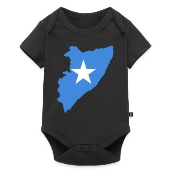 Carte du drapeau de la Somalie - Body à manches courtes Premium Bébé - noir - Devant