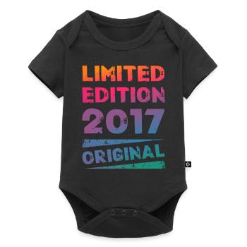 Limited Edition Geburtstag Party Jahrgang 2017 - Baby Premium Kurzarmbody - Schwarz - Vorne