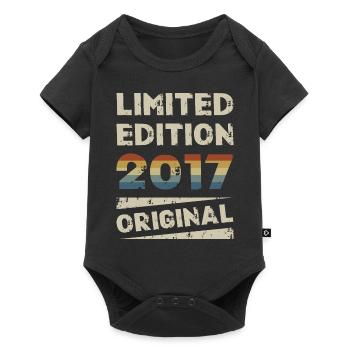 Limited Edition Geburtstag Party Jahrgang 2017 - Baby Premium Kurzarmbody - Schwarz - Vorne