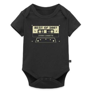 Retro cassette 2007 vintage 2007 birthday 2007 - Baby Premium short-sleeve bodysuit - black - Front