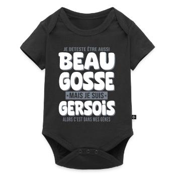 Beau gosse Gers cadeau homme gersois - Body à manches courtes Premium Bébé - noir - Devant