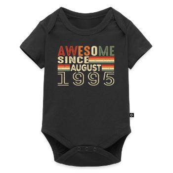 August 1995 Vintage Birthday Gift 29 Years - Baby Premium short-sleeve bodysuit - black - Front