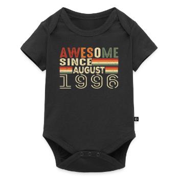 August 1996 Vintage Birthday Gift 28 Years - Baby Premium short-sleeve bodysuit - black - Front