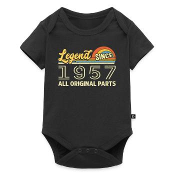 Legendary since 1957 Birthday 1957 Born 1957 - Baby Premium short-sleeve bodysuit - black - Front
