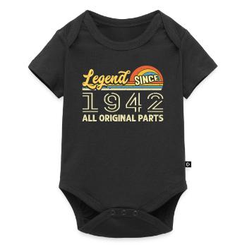 Legendary since 1942 Birthday 1942 Born 1942 - Baby Premium short-sleeve bodysuit - black - Front