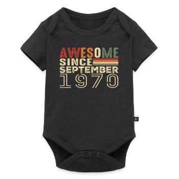 Septembre 1970, cadeau d’anniversaire Septembre 1970 - Body à manches courtes Premium Bébé - noir - Devant