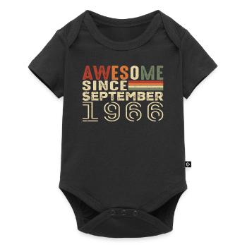 September 1966, birthday present September 1966 - Baby Premium short-sleeve bodysuit - black - Front