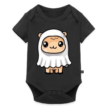 Chameau Halloween Bande dessinée Fantôme - Body à manches courtes Premium Bébé - noir - Devant