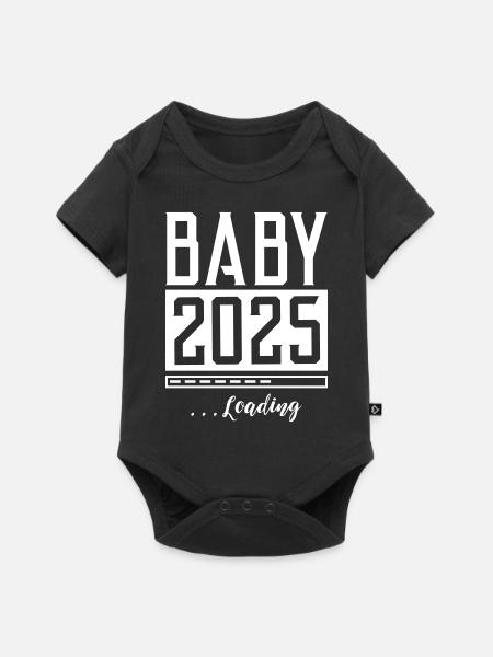 Baby 2025 Loading - Baby Premium Kurzarmbody - Schwarz