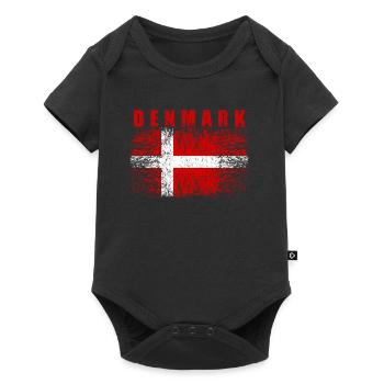 Denmark flag 008 - Baby Premium short-sleeve bodysuit - black - Front