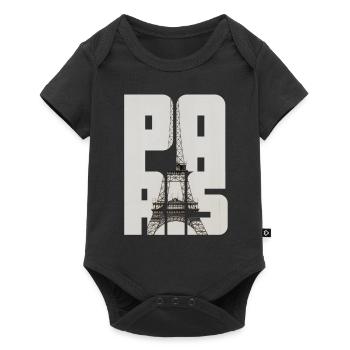Tour eiffel paris - Body à manches courtes Premium Bébé - noir - Devant