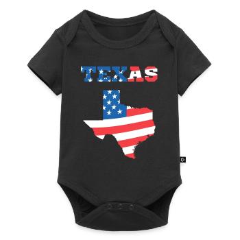 Texas USA drapeau drapeau - Body à manches courtes Premium Bébé - noir - Devant
