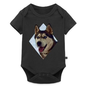 Husky - Baby Premium short-sleeve bodysuit - black - Front