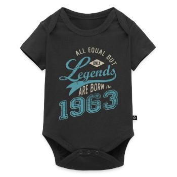 LEGEND ARE BORN IN 1963 birthday gift 59 years - Baby Premium short-sleeve bodysuit - black - Front