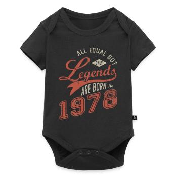 LEGEND ARE BORN IN 1978 cadeau anniversaire 43 ans - Body à manches courtes Premium Bébé - noir - Devant