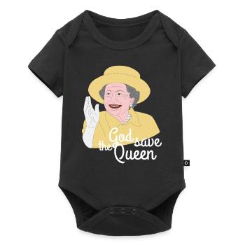 Dieu sauve la Reine - Body à manches courtes Premium Bébé - noir - Devant