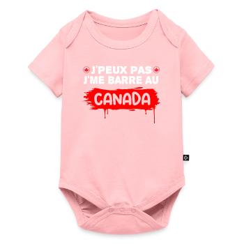 J'men fous je me barre au canada - Body à manches courtes Premium Bébé - rose - Devant