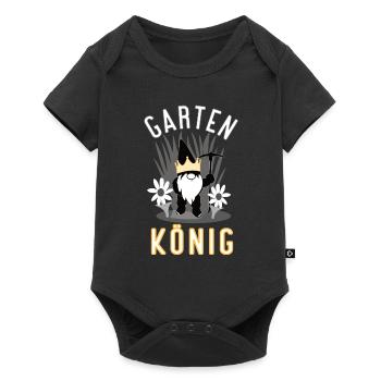 Garten König Hobbygärtner Gartenarbeit Gärtner - Baby Premium Kurzarmbody - Schwarz - Vorne