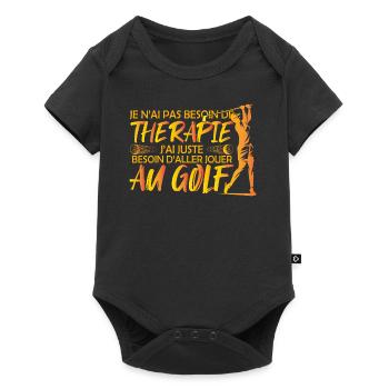 Golf joueur Cadeau joueur Golf sport golf ! - Body à manches courtes Premium Bébé - noir - Devant