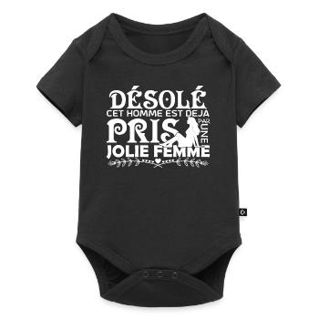cadeau copain mari Le meilleur copain du monde - Body à manches courtes Premium Bébé - noir - Devant