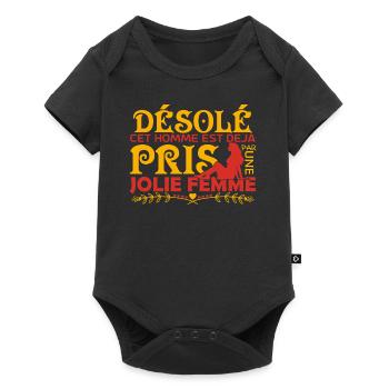 Cadeau Mari Copain Le meilleur copain du monde !! - Body à manches courtes Premium Bébé - noir - Devant
