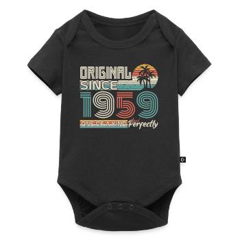 1959 anniversary 1959 born in 1959 anniversary - Baby Premium short-sleeve bodysuit - black - Front