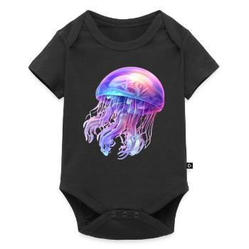 Jellyfish Colorful & Transparent - Baby Premium short-sleeve bodysuit - black - Front