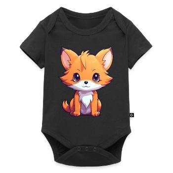 Fox Anime - Baby Premium short-sleeve bodysuit - black - Front