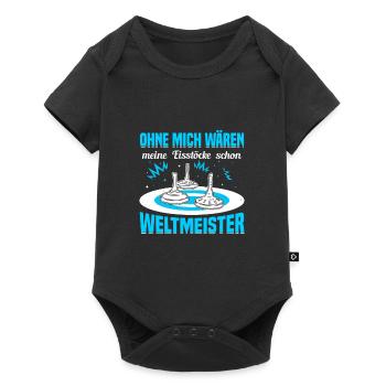 Winter sports Curling Curling - Baby Premium short-sleeve bodysuit - black - Front