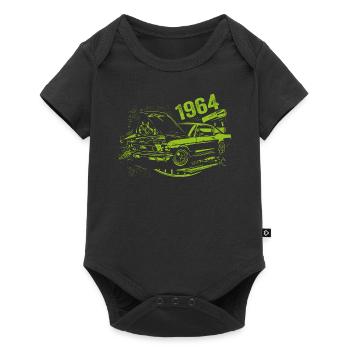 1964 Geburtstag Oldtimer Modell 1964 Vintage 1964 - Baby Premium Kurzarmbody - Schwarz - Vorne