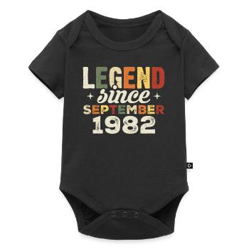 Legendary since September 1982 Birthday September - Baby Premium short-sleeve bodysuit - black - Front