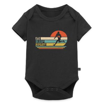 Manger Dormir Rugby - Body à manches courtes Premium Bébé - noir - Devant