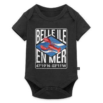 Beautiful island in the sea lobster - Baby Premium short-sleeve bodysuit - black - Front