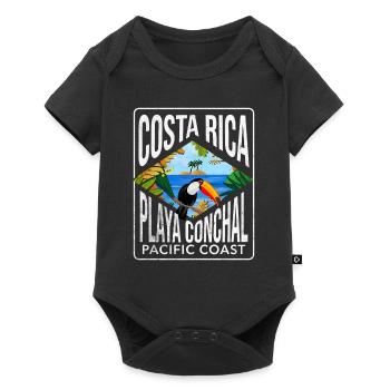 Costa Rica Playa Conchal - Baby Premium Kurzarmbody - Schwarz - Vorne