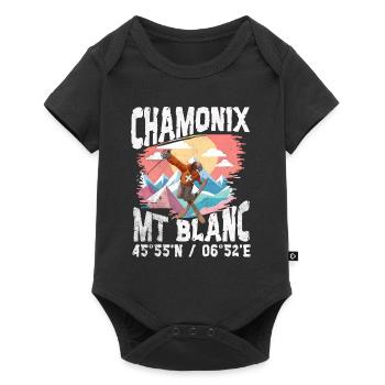 Chamonix freestyle - Baby Premium short-sleeve bodysuit - black - Front