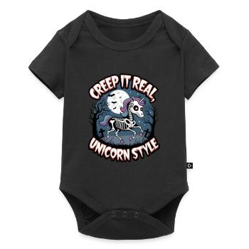 Creep It Real Unicorn Style - Baby Premium short-sleeve bodysuit - black - Front