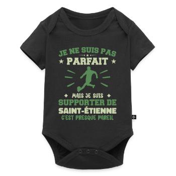 I am a supporter of Saint Étienne - Baby Premium short-sleeve bodysuit - black - Front