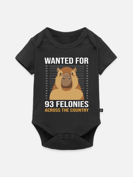 Capybara Capibara - Baby Premium Kurzarmbody - Schwarz