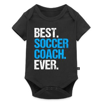 Meilleur entraîneur de football de tous les temps cadeau - Body à manches courtes Premium Bébé - noir - Devant