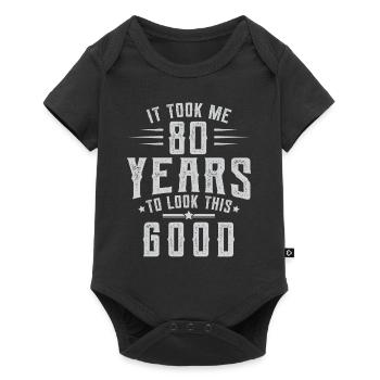 cadeau d'anniversaire 80e: Il a fallu 80 ans - Body à manches courtes Premium Bébé - noir - Devant