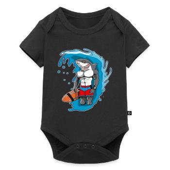 Lifeguard on Duty Hai Shark lifeguard gift - Baby Premium short-sleeve bodysuit - black - Front