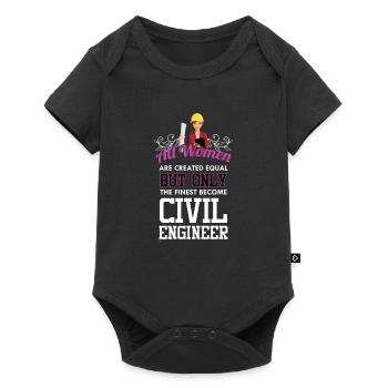 Only The Finest Become Civil Engineer - Baby Premium short-sleeve bodysuit - black - Front