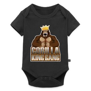 gorilla king gang - Baby Premium short-sleeve bodysuit - black - Front