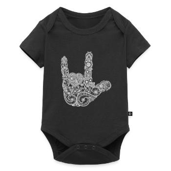 Mandalia - I Love You Hand Sign - Baby Premium short-sleeve bodysuit - black - Front